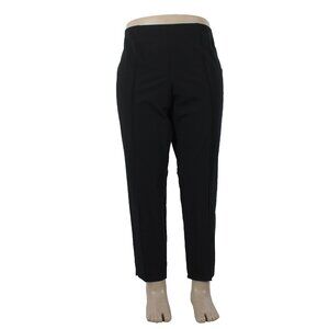 Basler Pant $295 Sz 48 Euro x 28 Black Pull On Ankle Cotton Polyamide Pant